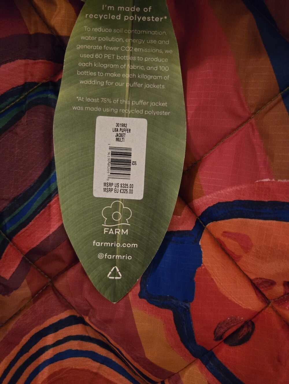 NWT Farm Rio Reversible Hooded Puffer Coat (M) - Picture 11 of 11